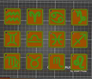 Keychain Zodiac Tags 45x45 (All Zodiac Signs)