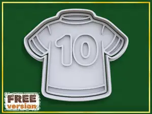 World Cup Number 10 Jersey Cookie Cutter