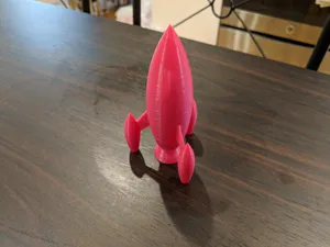 Cartoon Rocket with 3 Boosters