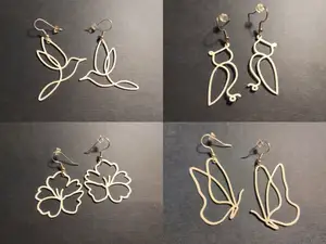 One Line Art: Earrings set