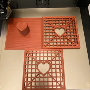 Heart Coaster - With Organiser