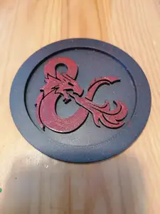 Dungeons and Dragons Logo Coaster (dnd, d&d)