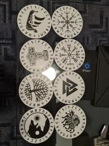 Viking style coasters