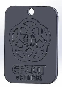 Retro Epcot Logo Keychain