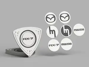 Rotary coaster set Mazda RX-7