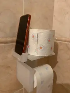Toilet Paper Roll Holder with iPhone Stand and coffee cup stand