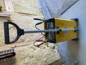 Handle and clamps for tube.