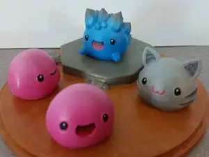 Slime Rancher- Pink slime, Tabby slime, and Rock slime