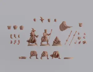 Modular magnetic DnD figure – Mage