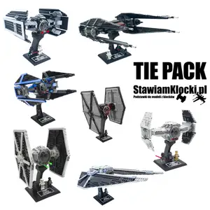 Display Stand for LEGO Star Wars TIE Pack / TIE Fighter / TIE Interceptor / TIE Striker and other TIEs