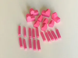 Settlers of Catan game pieces