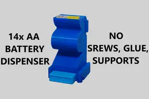 Wall mounted 14x AA Battery dispenser