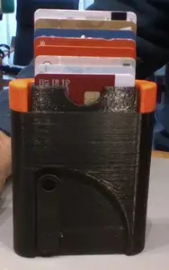 Card holder with money tray