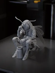 Bee Man Humanoid Sculpture Animal Figurine