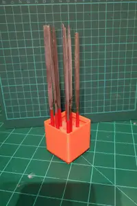 Gridfinity Needle File holder 1x1x6 (added step files)