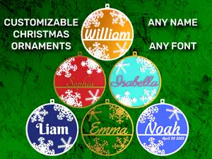 Customizable Christmas Name Ornament
