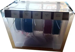 Ikea samla clip with hinged adapter to shelf scanner bar for labeling