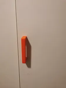 Door or Drawer Handle, back mounted M3 square nut - different sizes (parametric)