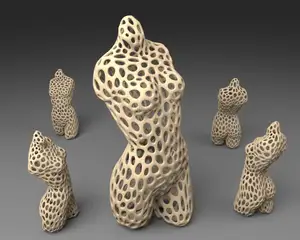 Pink Panther Woman - Voronoi Style