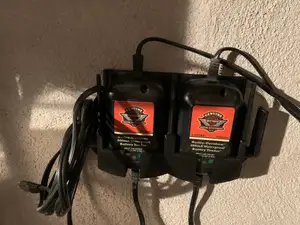 American Touring Motorcycle Double Battery Tender Wall Cradle