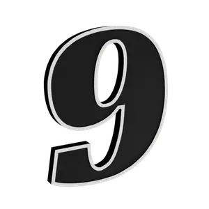 V2 House Number 9 - 180mm