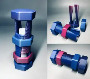 Bolt and Nut Puzzle Container with a TWIST