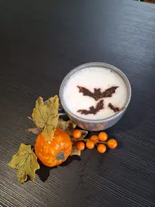 Coffee Stencil Halloween - Trio of Bats - Spooky