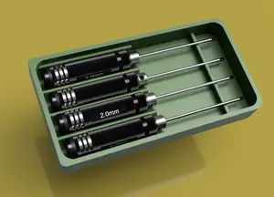 Organizer for Allen key screwdrivers