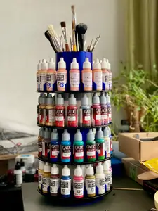 UPDATED - Model Paint Modular Stand with Prusament Spool Plastic Parts