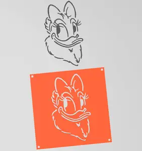 Disney characters stencil - Daisy