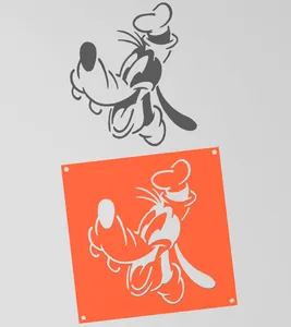 Disney characters stencil - Goofy
