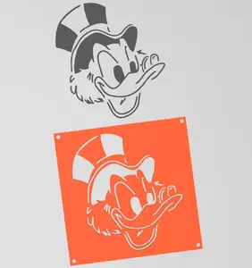 Disney characters stencil - Uncle Scrooge