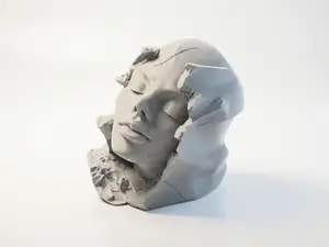 Woman Face Sculpture Artistic Bust 3D Printable
