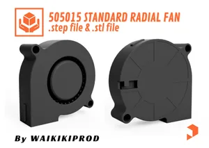 5015 Radial Fan - 3D model for conception - .step & .stl files