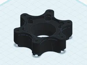 Logitech G25 to 70mm adapter - with central horn button inset