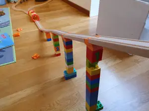 Wooden train (Brio, IKEA...) to Duplo adapters (minimal material design)