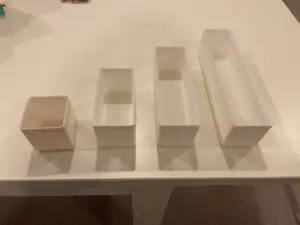 "Gridfinity Like" Container Frame and Bins that fit IKEA Alex wide Drawers