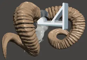 Ram Skull Mask Wall Hanger