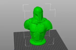 Mandalorian Bust with simplified base - Star Wars 3D Models - Support Free and No infill Remix