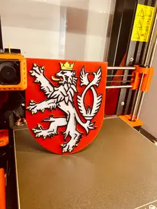 Lesser coat of arms of the Czech Republic.