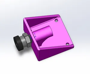 Reverse Bowden Bracket for PC4-M10 taper thread fittings--mounts on Nema 17 pattern.