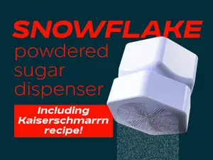 "Snowflake" powdered sugar dispenser – kitchen appliance