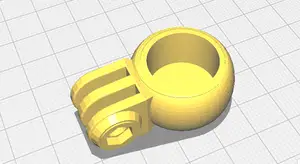 GoPro Mount for a 3/4inch or 19mm tube with end cap and M4 nut (Remix of Go-Pro ring mount)