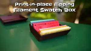 Filament Swatch box with hinged standard swatches
