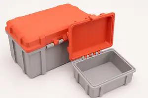 Parametric Hinged Storage Box with Snap-Fit Lid (Customizable SCAD)