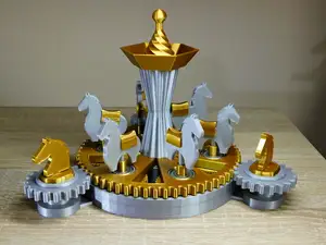 Mechanical carousel with horses