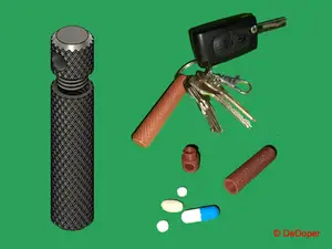 Keychain pill tube