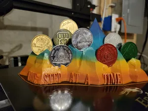Mountain Coin Display - 8 34mm coin display stand