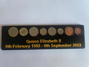 Queen Elizabeth II coin display