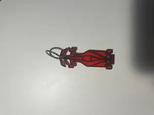 F1 keychain with flat bottom part